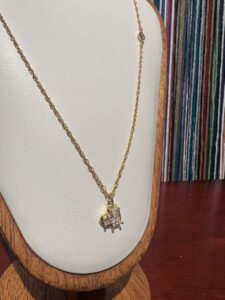Rope chain + heart & crystal necklace 18”, photo 2