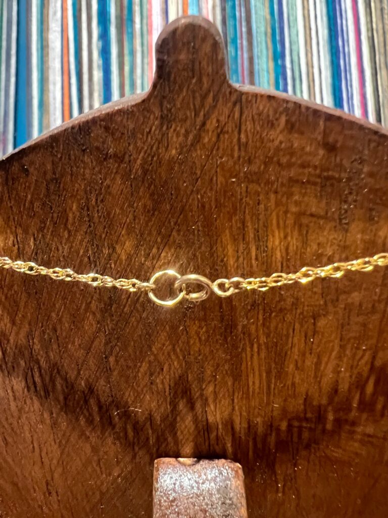 Rope chain + heart & crystal necklace 18” No. 01, photo 5