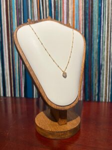 Satellite chain + bezel heart necklace 18”, photo 2