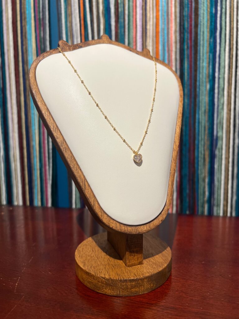 Satellite chain + bezel heart necklace 18” No. 01, photo 2