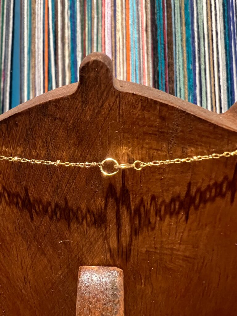 Satellite chain + bezel heart necklace 18” No. 01, photo 4