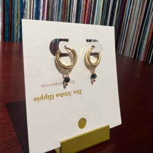 Classic huggie earrings indicolite