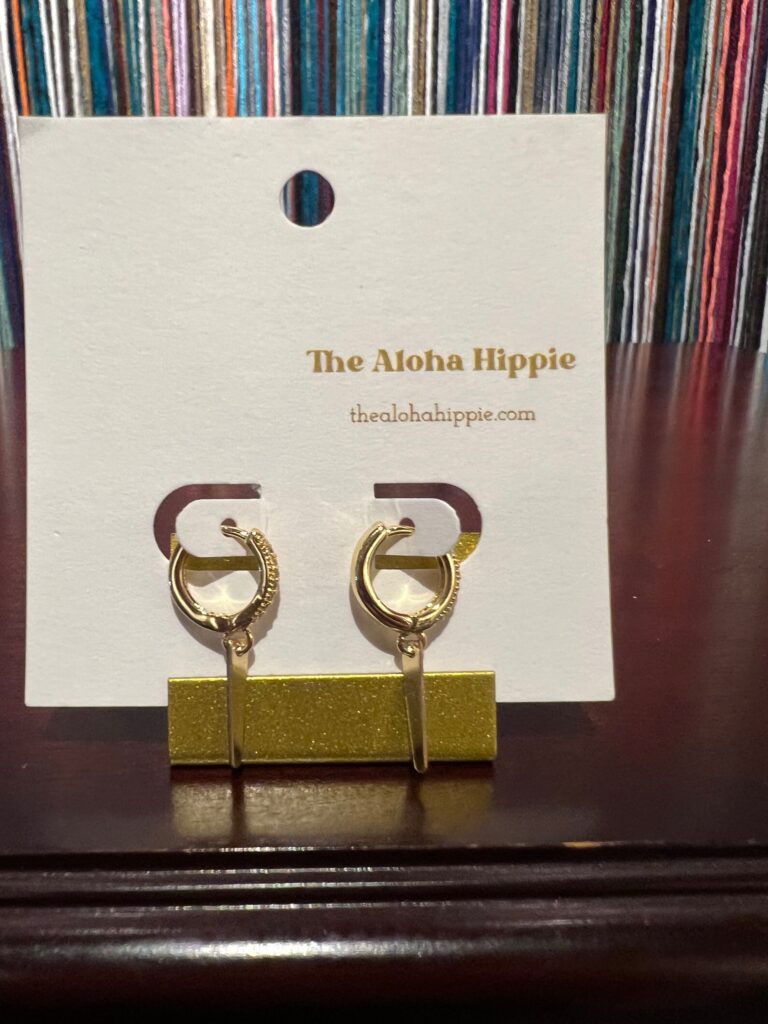 Twinkle huggie earrings (geo charm) No. 01, photo 2