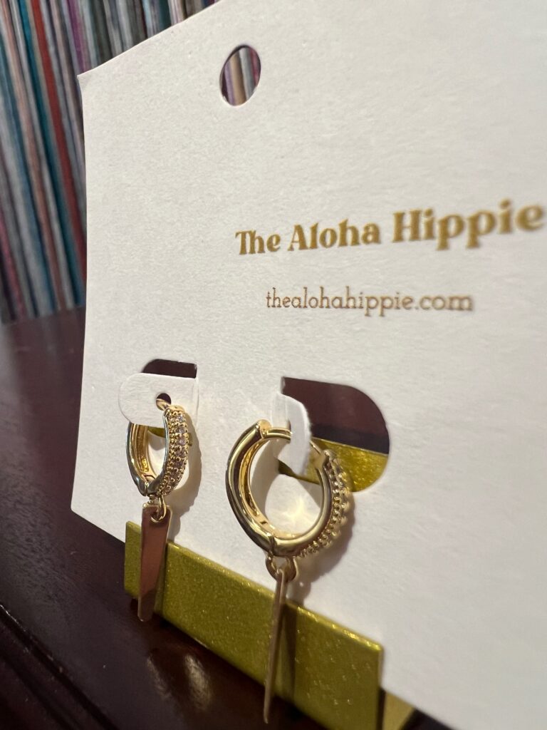 Twinkle huggie earrings (geo charm) No. 01, photo 3
