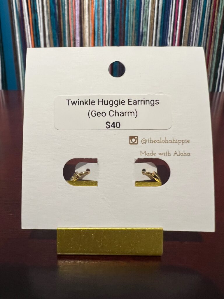 Twinkle huggie earrings (geo charm) No. 01, photo 4