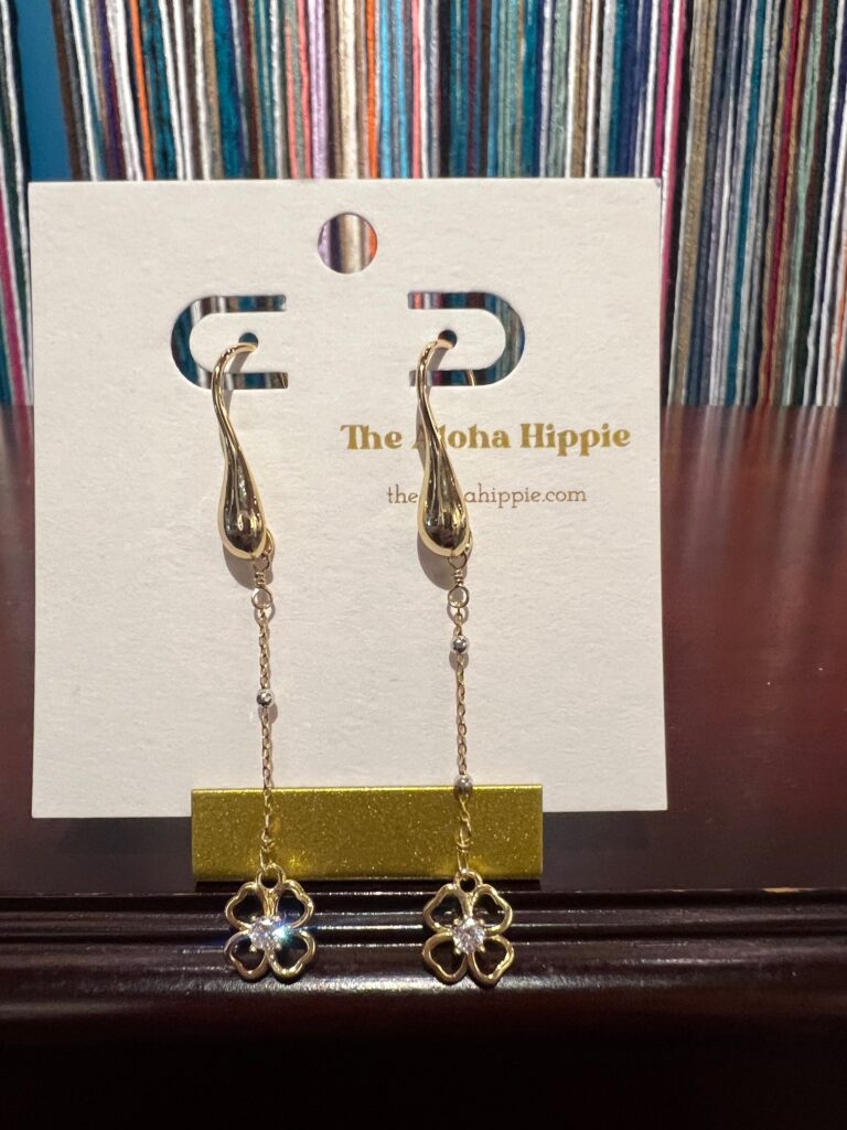 Teardrop hooks satellite chain + flower charms No. 01, photo 2