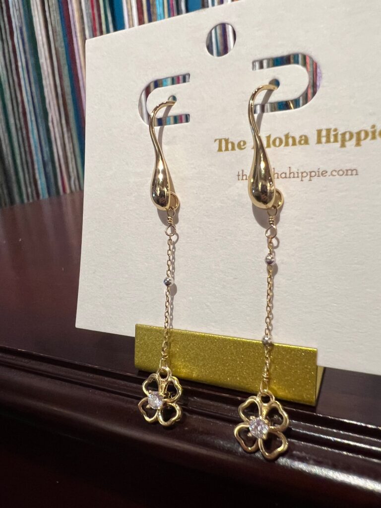 Teardrop hooks satellite chain + flower charms No. 01, photo 3