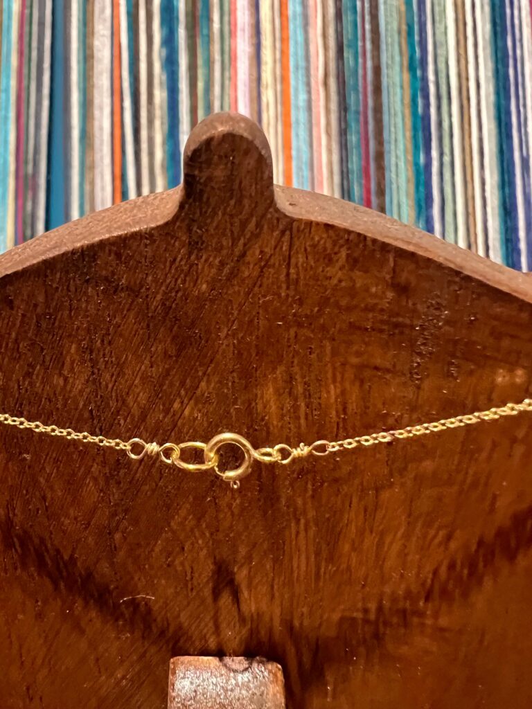 Mini black pearl drop necklace 16” No. 01, photo 3