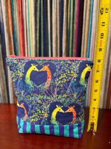 Quilted Bag Giraffe Pink Zipper, photo 2
