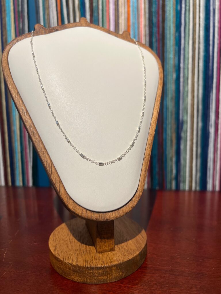 Sterling silver bar necklace No. 01, photo 2