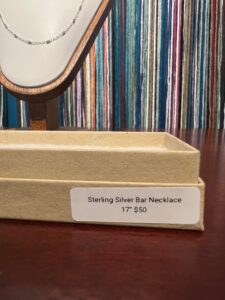 Sterling silver bar necklace, photo 4