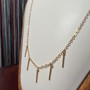 Bar charm necklace 16”