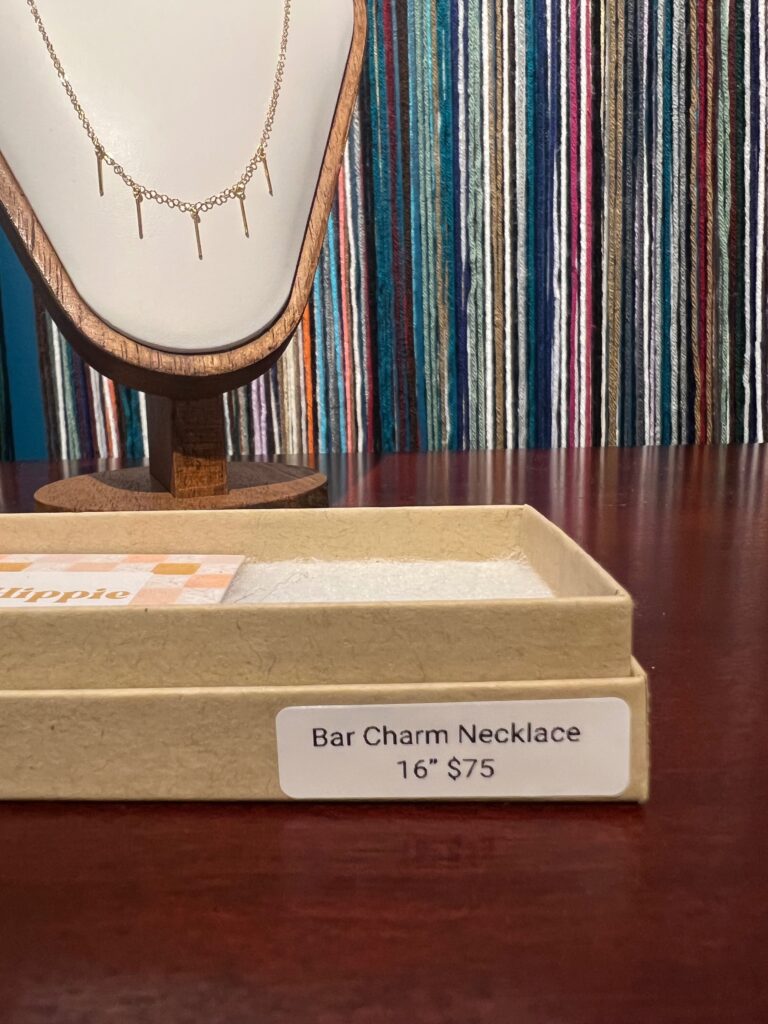 Bar charm necklace 16” No. 01, photo 4