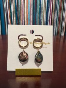 Big o stud earrings (fresh water peacock pearls), photo 2