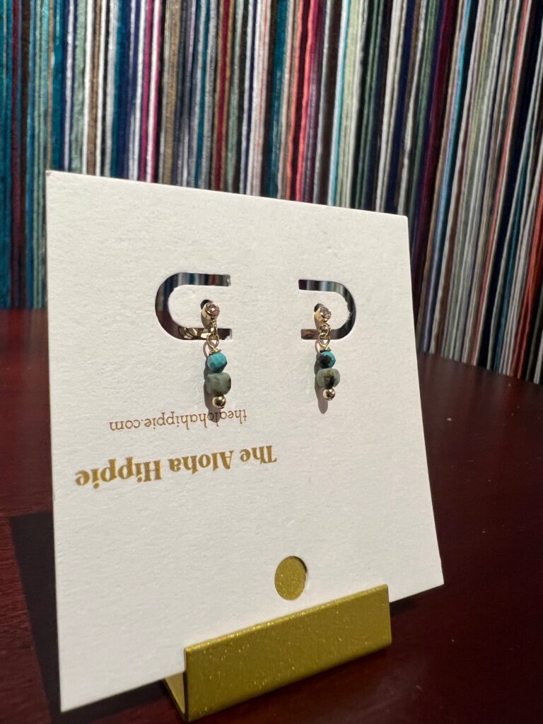 Pixie dot stud earrings (turquoise) by Aloha Hippie