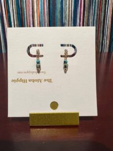 Pixie dot stud earrings (turquoise), photo 2