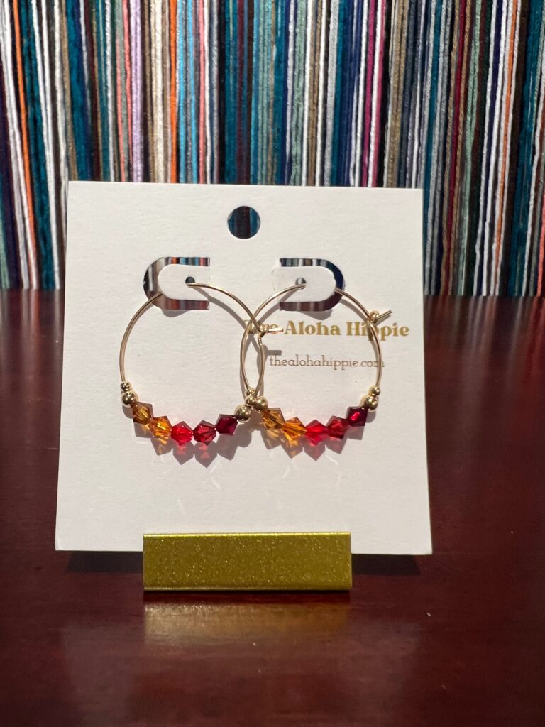 Big hoop energy earrings (Swarovski crystals) No. 01, photo 2