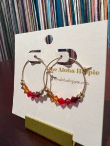 Big hoop energy earrings (Swarovski crystals), photo 3