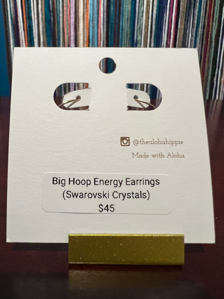 Big hoop energy earrings (Swarovski crystals) No. 01, photo 4
