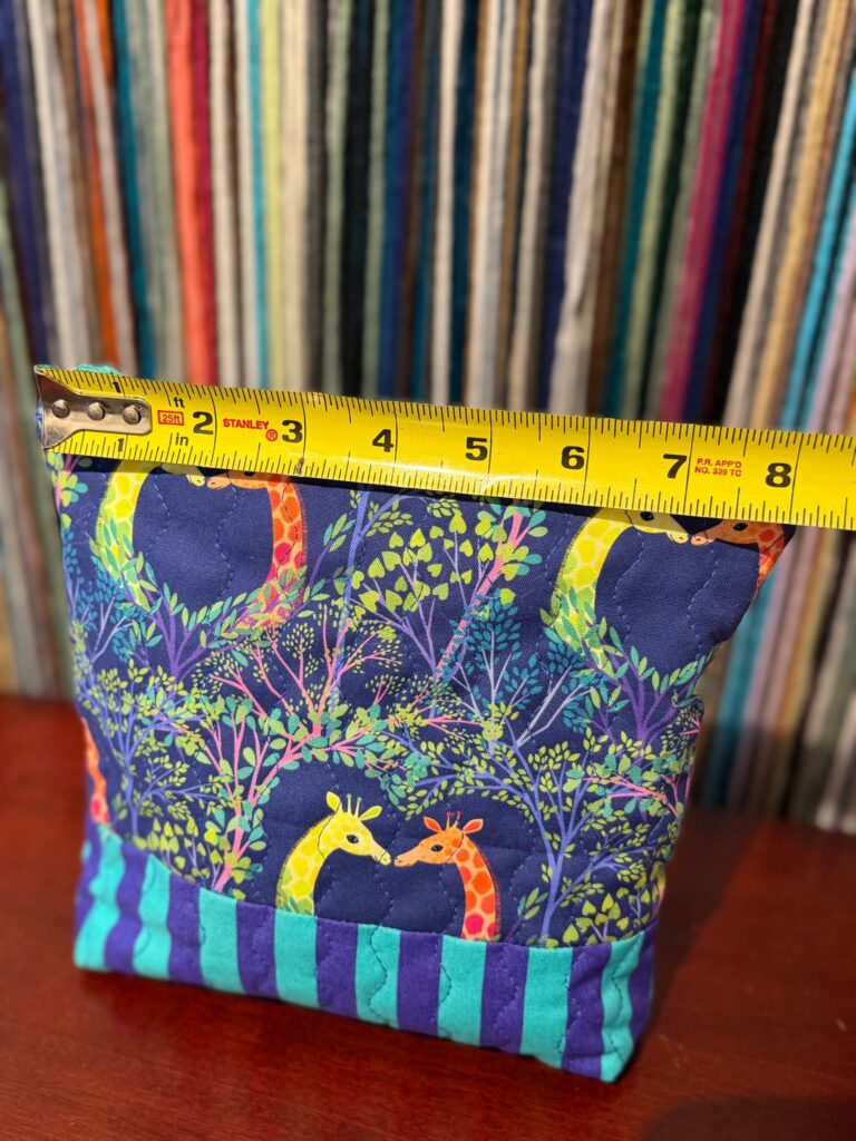 Quilted Bag Giraffe mint zipper No. 01, photo 3