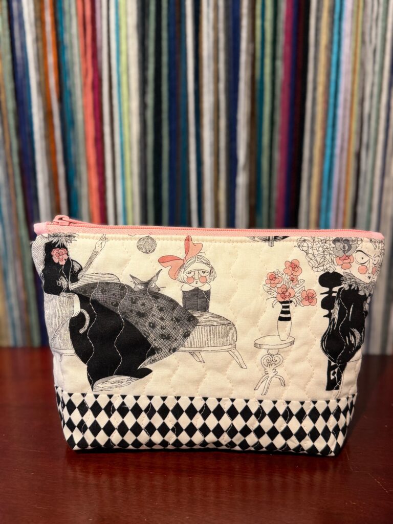 Quilted Bag Ghastly lady pink zipper No. 01, photo 1