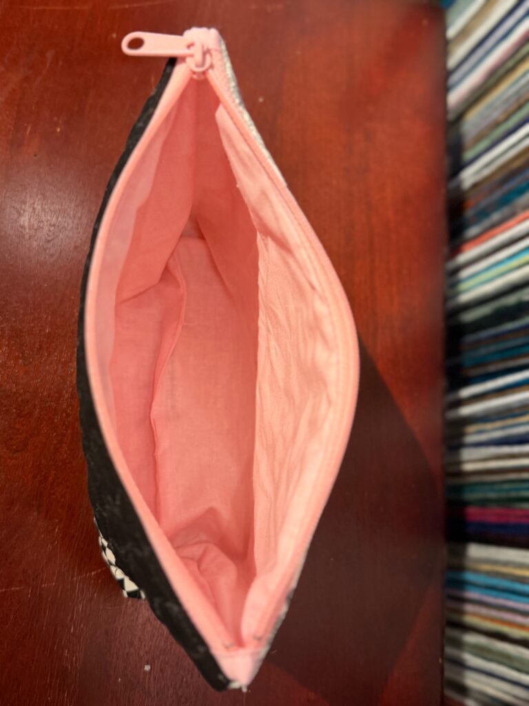 Quilted Bag Ghastly lady pink zipper No. 01, photo 4