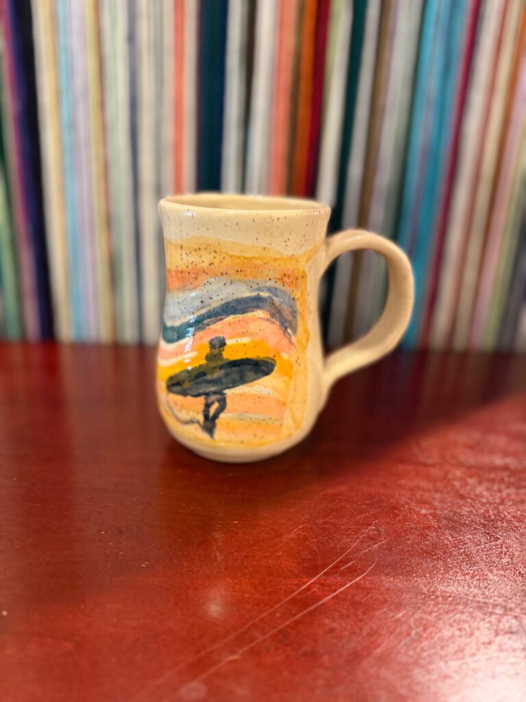 Large surfer mug by Sweetheart Wheel